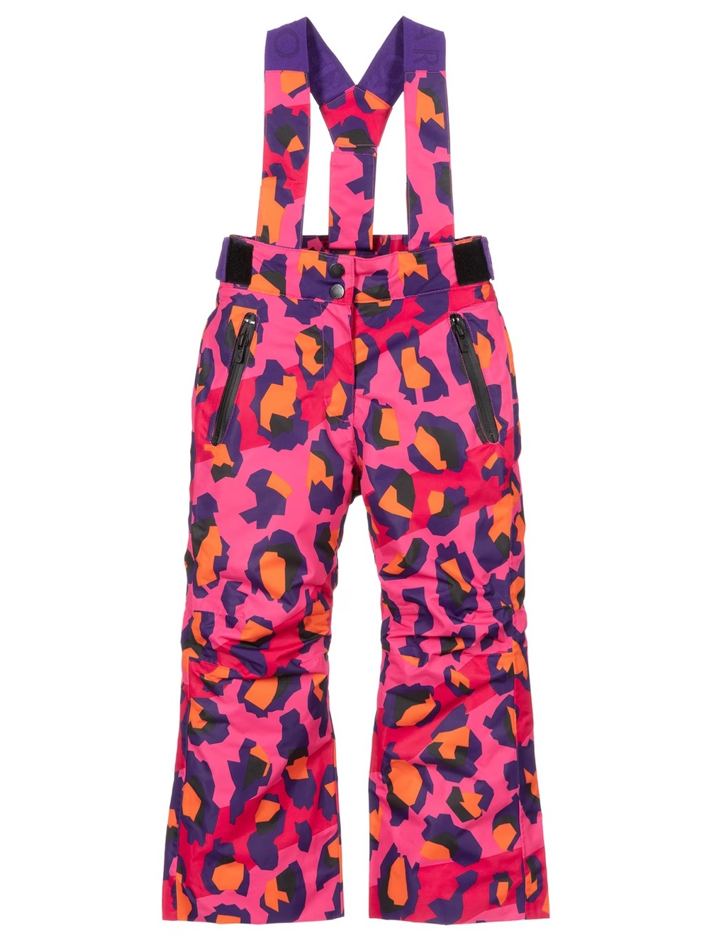 KENZO Kids Leopard Print Ski Snow Pants 3–4Y 98 Pink Insulated Bib Snowboard
